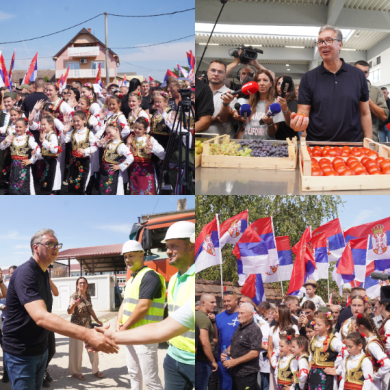 Vučić obišao Sremski, Mačvanski i Kolubarski okrug: Razgovarao sa meštanima, najavio nove kilometre FOTO