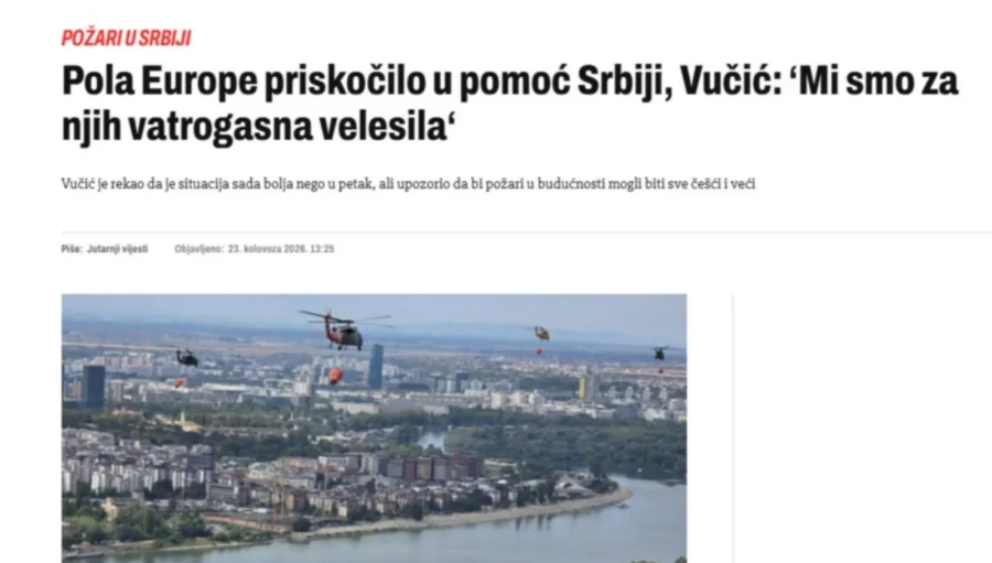 Hrvati priznali: Pola Evrope priskočilo u pomoć Srbiji