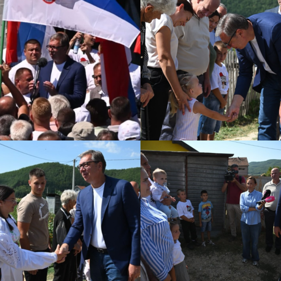 Vučić u Novom Pazaru: Dočekao ga veliki broj ljudi; Razgovara sa građanima i rešava probleme FOTO/VIDEO