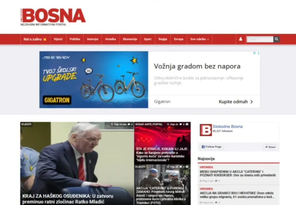Sramni napadi: Hrvatski i sarajevski mediji se utrkuju u likovanju i vređanju preminulog generala Mladića