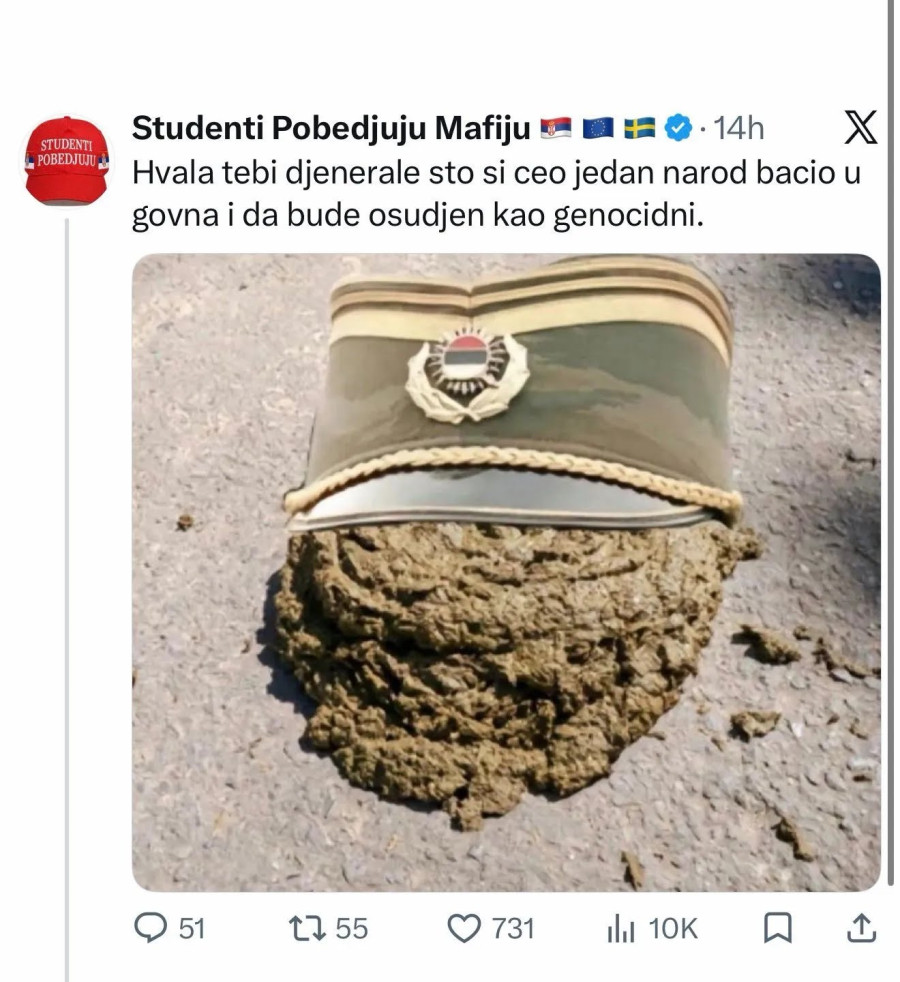 Blokaderi se raduju smrti Mladića; General poklanjao život neprijateljima, a blokaderi bi da unište svoj narod