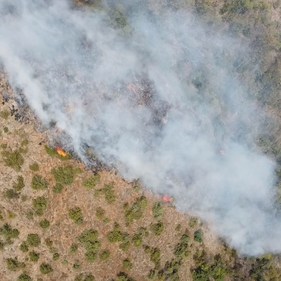 Požar u Dragačevu, meštani mole za helikopter: Vatra se brzo širi, nepristupačan teren otežava posao FOTO