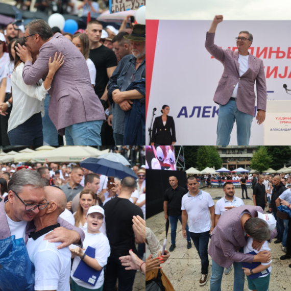 Veliki narodni skup u Užicu: Vučić pozdravljen gromoglasnim aplauzom; Okupila se masa ljudi FOTO/VIDEO