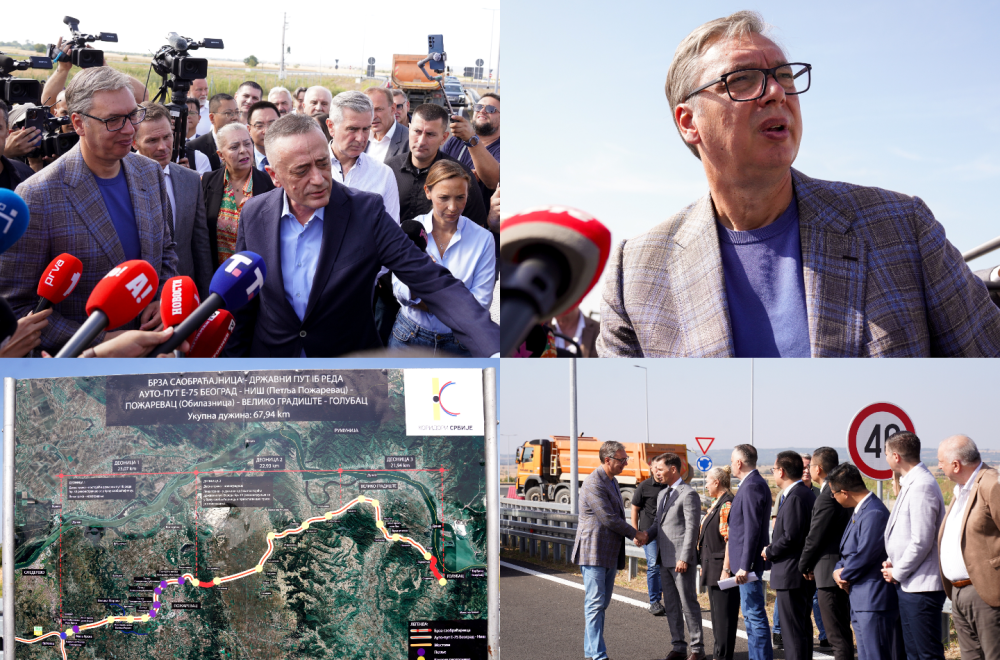 Vučić na otvaranju nove deonice Dunavskog koridora: Ukupno smo otvorili 681 km puteva; Stižemo Hrvatsku