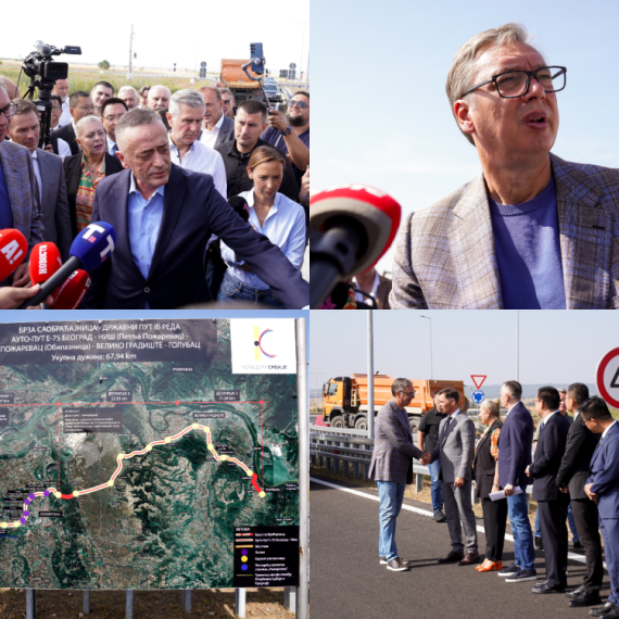 Vučić na otvaranju nove deonice Dunavskog koridora: "Ukupno smo otvorili 681 km puteva"; "Stižemo Hrvatsku"