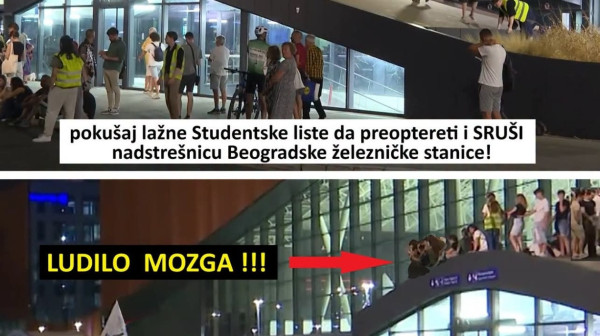 Katastrofa; Blokaderi pokušali da sruše nadstrešnicu nad ulazom u Prokop FOTO