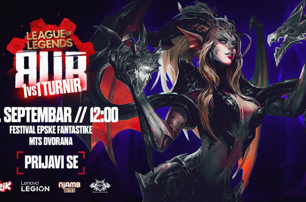 Prijavite se na RUR LoL 1v1 Turnir u sklopu Festivala Epske Fantastike