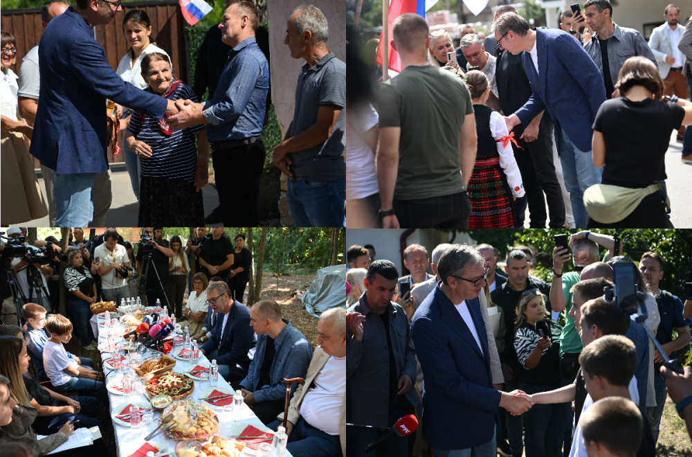 Vučić posetio Severnobački okrug; Mališan u Bačkoj Topoli poklonio Vučiću crtež; Saslušao probleme FOTO/VIDEO