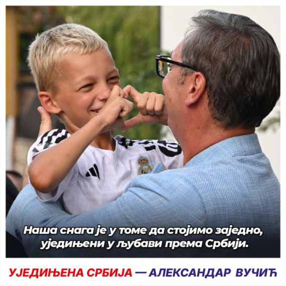 Vučić poslao važnu poruku: "Naša snaga je u tome da stojimo zajedno, ujedinjeni u ljubavi prema Srbiji" FOTO
