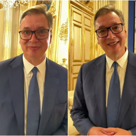 Ekskluziva iz Jelisejske palate; Vučić nakon svečane večere: Srećan sam što imam prijatelja kao što je Makron