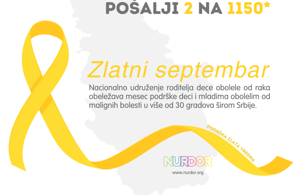 Zlatni septembar: Mesec podrške deci i mladima obolelim od raka