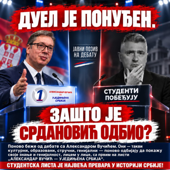 Zašto je Srdanović odbio duel? "Studentska lista" je najveća prevara u istoriji Srbije