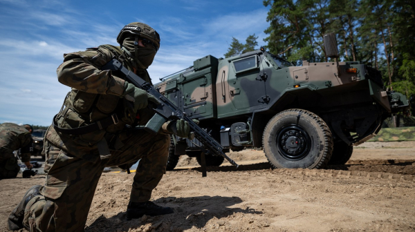 Preparing for the worst: If war breaks out, they will flee to Poland