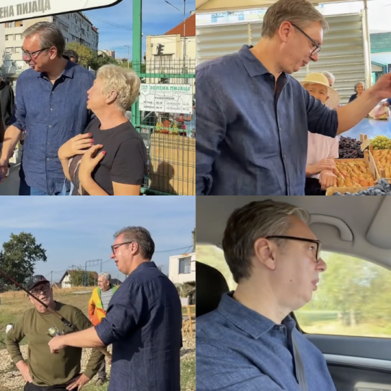 Vučić vozi kroz Srbiju; Razgovarao sa narodom u Smederevu; Pecao sa ribolovcima na Šalinačkom jezeru VIDEO