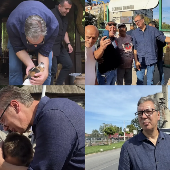 Vučić u Velikoj Plani; Dočekao ga veliki broj ljudi; "Dosta nam je podela, hoćemo ujedinjenu Srbiju" VIDEO