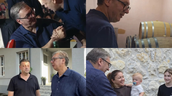 Vučić razgovarao sa narodom u Podunavskom okrugu; Posetio manastire; Pecao, bio na pijaci... FOTO/VIDEO