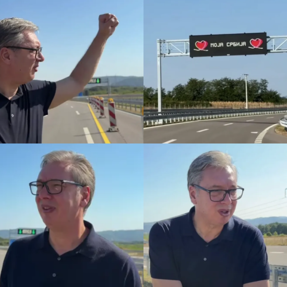 Vučić vozio novom obilaznicom oko Kragujevca: "Ovo je spas za grad"; Otvoreno prvih pet kilometara VIDEO