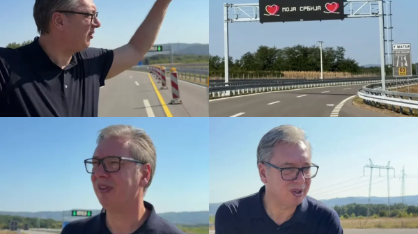 Vučić vozio novom obilaznicom oko Kragujevca: "Ovo je spas za grad"; Otvoreno prvih pet kilometara VIDEO