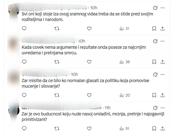 Mržnja i nasilje – jedina politika blokadera; Građani ogorčeni, nižu se rekacije na monstruozne pretnje Vučiću