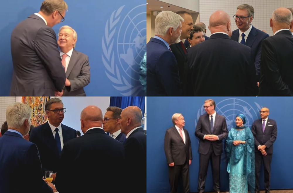 Vučić u Njujorku na prijemu kod Gutereša; Dobri razgovori sa prijateljima FOTO/VIDEO