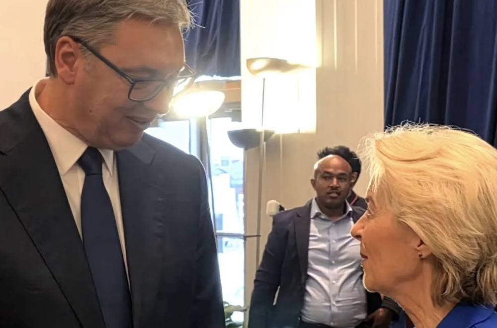 Vučić sa Fon der Lajen: Verujem da će Srbija ubrzati svoj put ka punopravnom članstvu u Evropskoj uniji FOTO