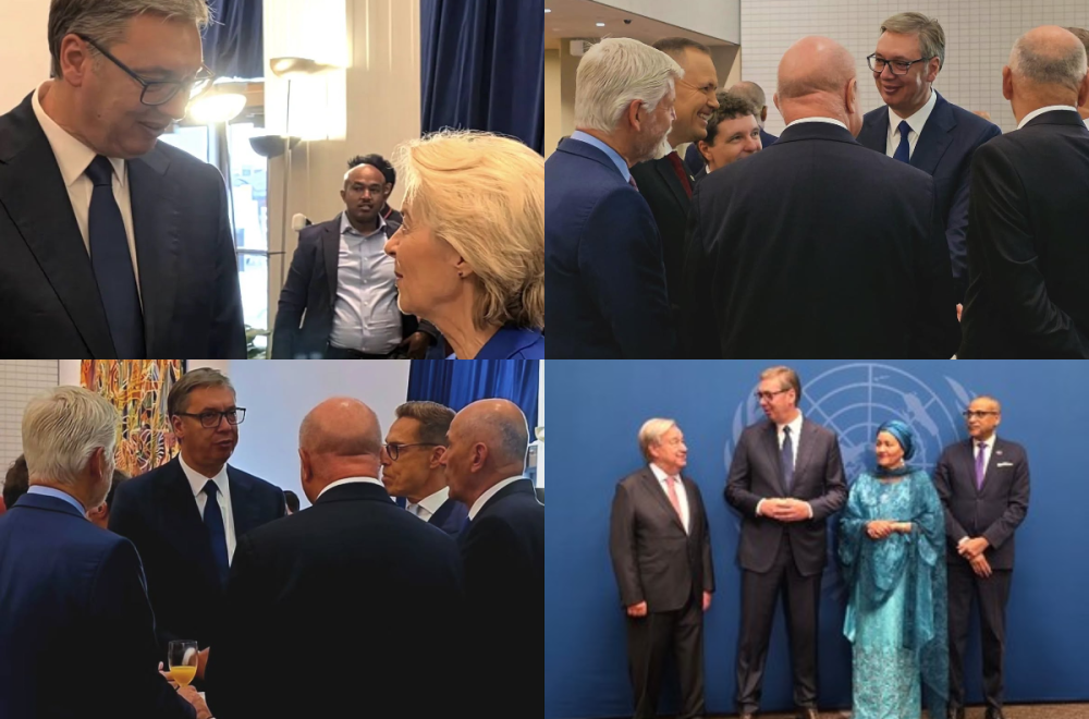 Vučić u Njujorku sa svetskim liderima; Prisustvovao prijemu kod Gutereša; "Dobri razgovori sa prijateljima"