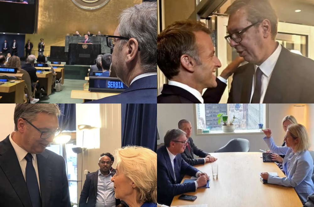 Vučić u Njujorku sa svetskim liderima; Srdačan susret sa Makronom; Sastao se sa Kajom Kalas FOTO