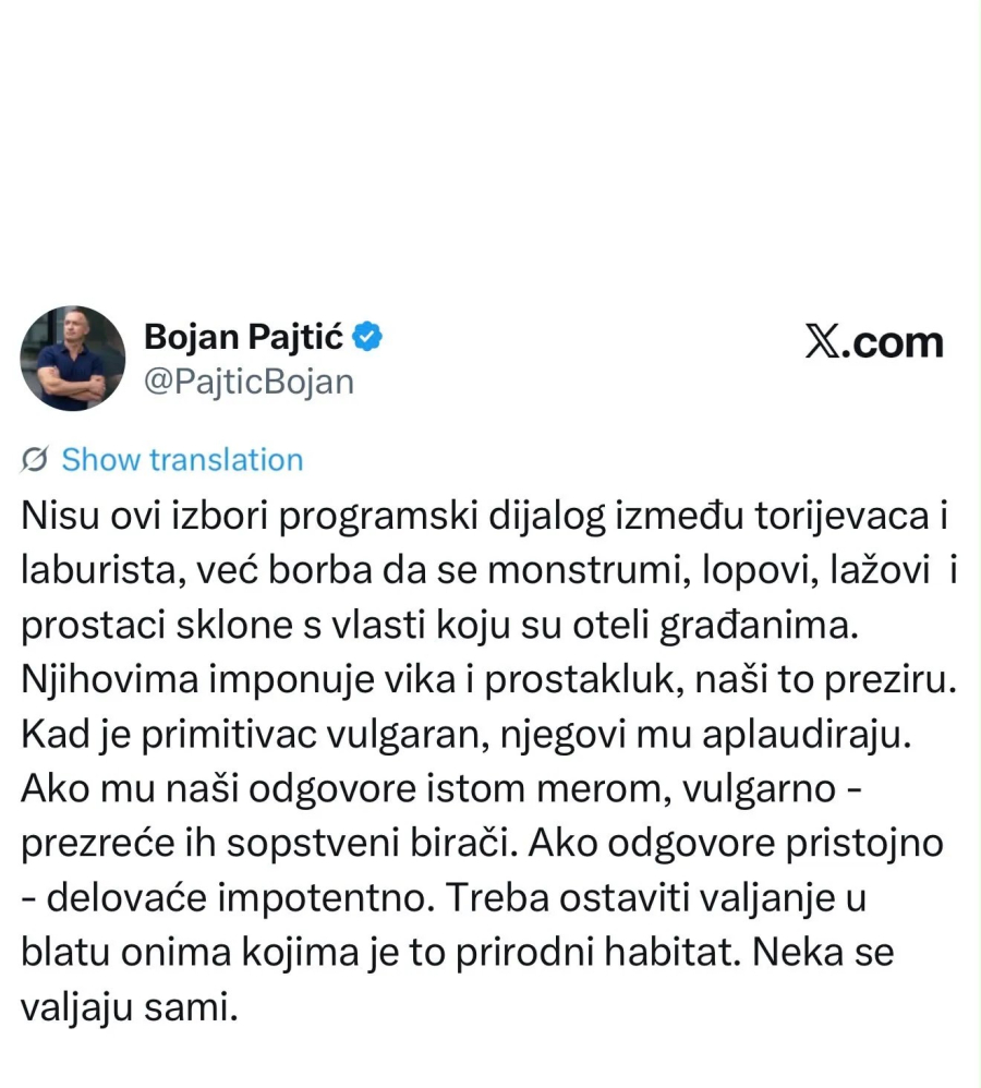 Pajtić posle debakla na N1: Ne treba više da idemo na duele sa SNS, izgubićemo svaki put FOTO