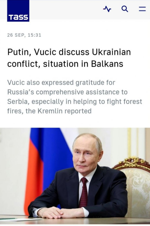 Vučić i Putin glavna tema u ruskim medijima: Razgovor dvojice lidera glavnu vest FOTO