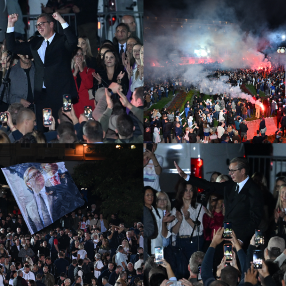 Vučić se obratio ispred Predsedništva; Okupilo se na hiljade ljudi: "Služio sam vam verno" FOTO/VIDEO