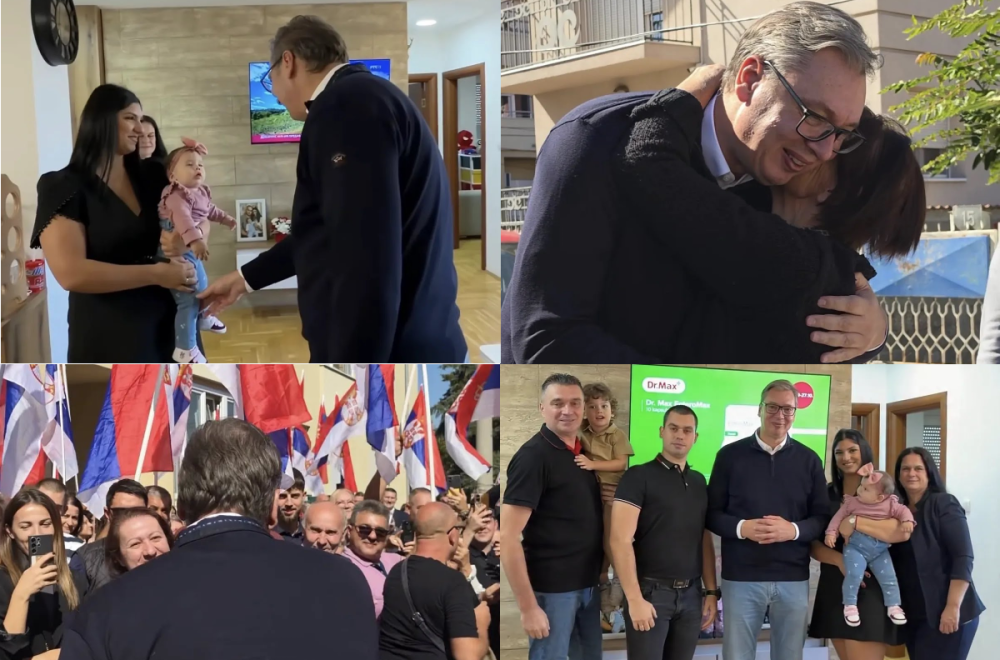 Vučić u Požarevcu: Dočekao ga veliki broj građana; Posetio porodicu koja je uzela kredit za mlade