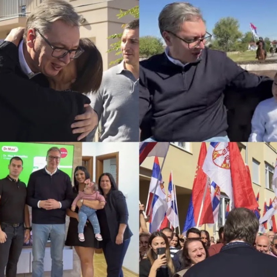 Vučić obilazi Požarevac i okolinu; Dočekan aplauzom; Posetio porodicu koja je uzela kredit za mlade VIDEO