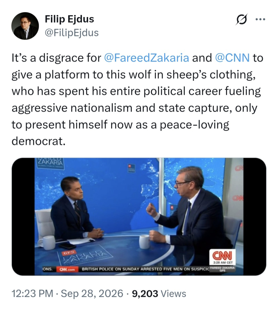 Blokaderi udarili na CNN; Ne smeju na debatu sa Vučićem, ali bi mu zabranili da priča FOTO