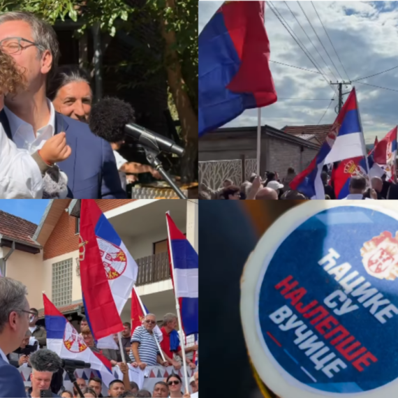 Vučić sa narodom u selu Leskovac: "Đukanović se meša u izbore"; "Razmislite o tome kome ćete dati podršku"