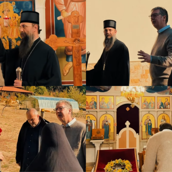 Vučić stigao u manastir Vratna; "Čuo sam se sa Ljiljanom"; "Blokaderi nemaju kapacitet za vođenje države"