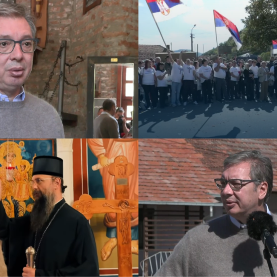 Vučić sa narodom u Donjoj Kamenici: "Blokaderi postaju sve nervozniji. Vreme istine se približava"