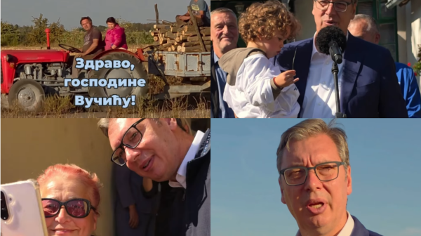 Vučić sa narodom: "Neko se uvek javi baš kad krenemo da snimamo"; "Najlepši su susreti sa ljudima" VIDEO