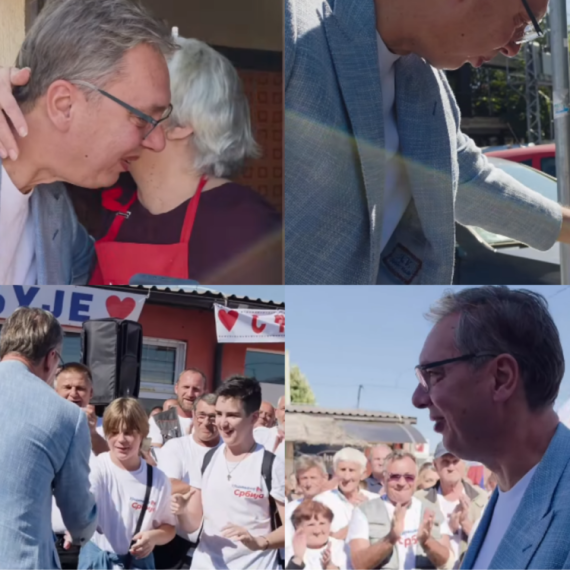 Vučić sa narodom u Šimanovcima: "Oni koji bi po svaku cenu da se dočepaju fotelja, za mete imaju žene" VIDEO