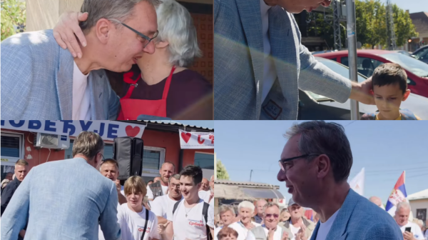 Vučić u Šimanovcima: "Oni koji bi po svaku cenu da dođu do fotelja, za mete imaju žene"; "Narod je moja snaga"