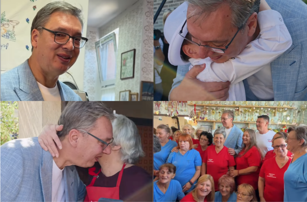Vučić sa narodom u Starom Slankamenu; "Naš narod je moja najveća snaga"; "Žene su stub zemlje" FOTO/VIDEO