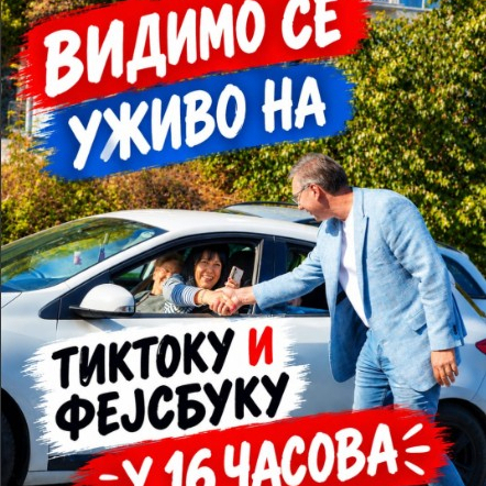 Tačno u 16 časova; Vučić uživo na TikToku i Fejsbuku: "Govoriću o najvažnijim temama u političkoj kampanji"