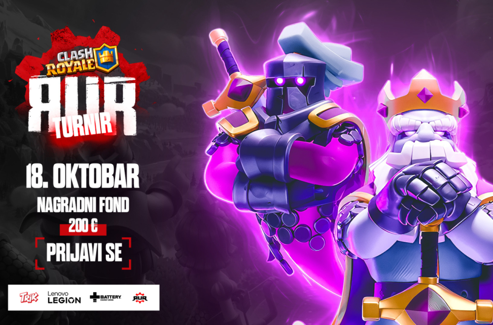 RUR vas poziva na novi Clash Royale turnir – Borite se za nagradni fond od 200 evra!