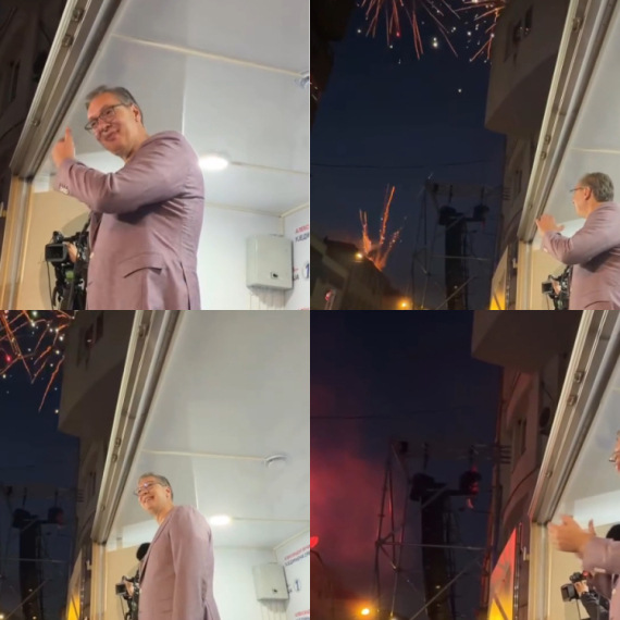 Vatromet prekinuo Vučića usred govora u Vranju: "Hvala vam na veličanstvenom dočeku" VIDEO