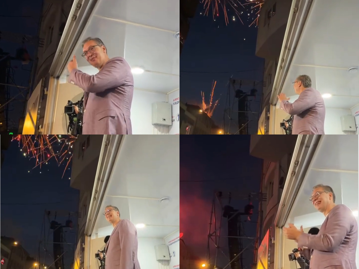 Spektakularan prizor u Vranju; Vatromet kao dobrodošlica; Vučić: "Hvala na veličanstvenom dočeku" VIDEO