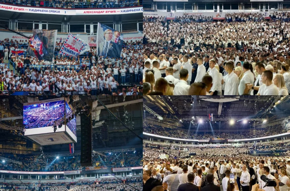 Veličanstvena atmosfera; Počeo veliki skup – Arena prepuna, veliki broj mladih; Tu su i Srbi sa KiM FOTO/VIDEO