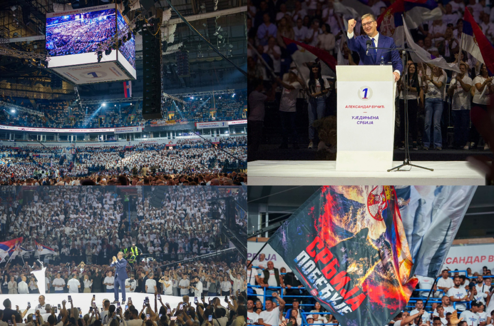 Veličanstvena atmosfera; U toku je veliki skup – Arena prepuna, veliki broj mladih; Govori Vučić FOTO/VIDEO