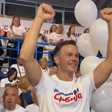 Mali poslao snažnu poruku iz Arene: "Ovo je prava slika Srbije, bez nasilja, mržnje i napada. Za broj 1" VIDEO