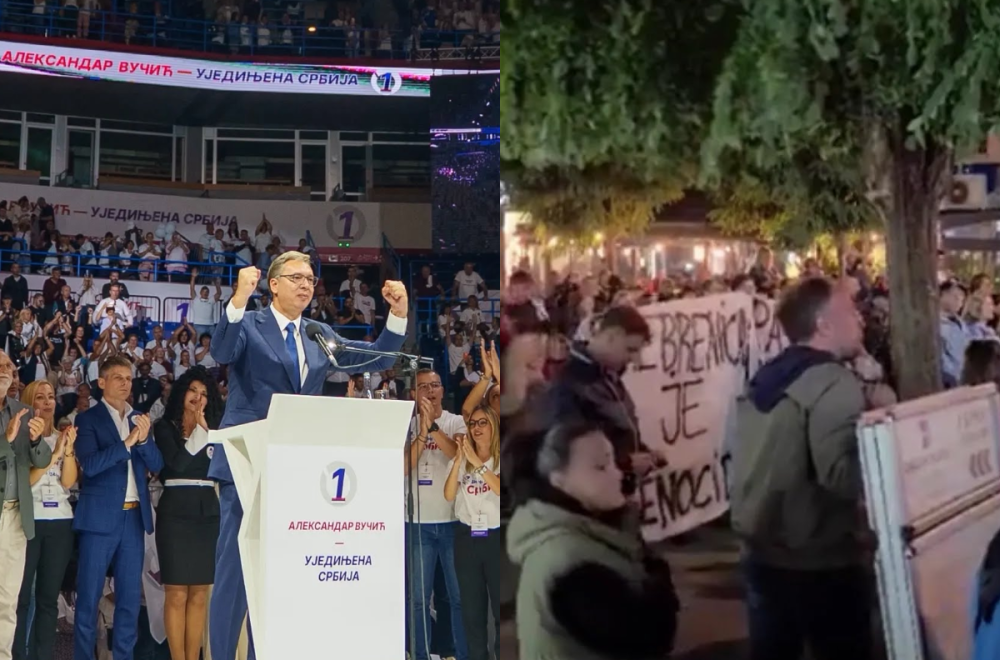 Dve slike Srbije: Vučić ujedinjuje, a Studentska lista i Srdanović poručuju da su Srbi genocidan narod VIDEO