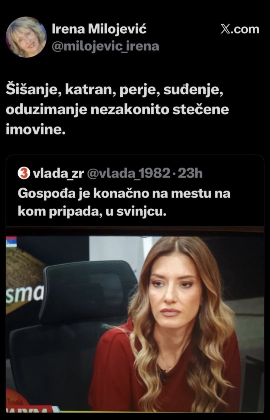 Novi blokaderski pozivi na linč žena: Sada im na meti Jovana Joksimović FOTO