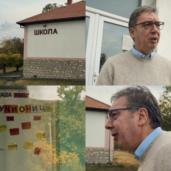 Vučić u selu Izvor: Pred nama su ogromna ulaganja u škole i vrtiće; Govoriće o šest stubova razvoja u Zaječaru